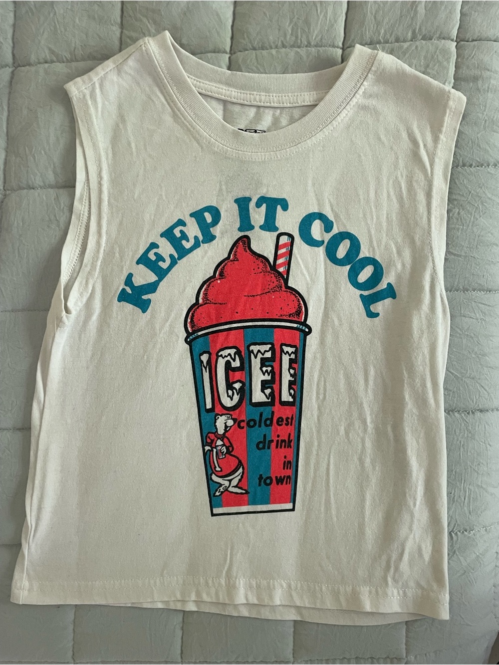 Icee 'Keep It Cool' Graphic Sleeveless Top - Size 4/5